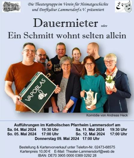Plakat des Heimatvereins Lammersdorf e.V. zu "Dauermieter"
