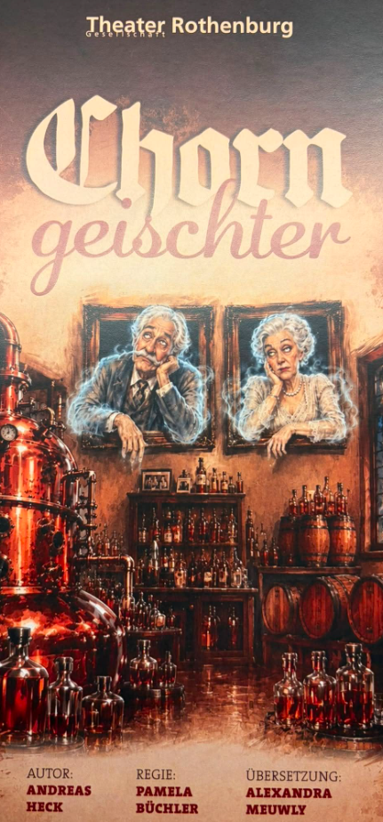 Plakat der Theatergesellschaft Rothenburg zu "Chorngeischter"