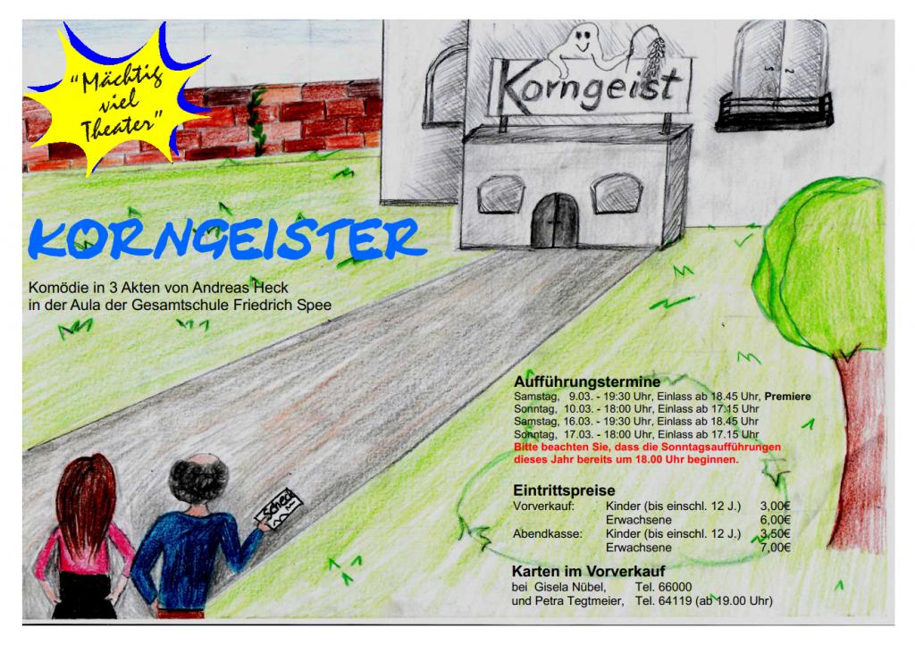 Plakat zu "Korngeister" von "Maechtig viel Theater" in Paderborn