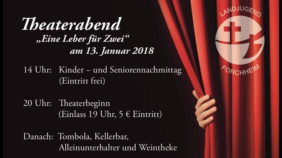 Plakat der Landjugend Forchheim zu "Eine Leber für Zwei"