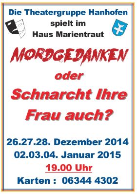 Mordgedanken - Plakat Theatergruppe Hanhofen e.V.