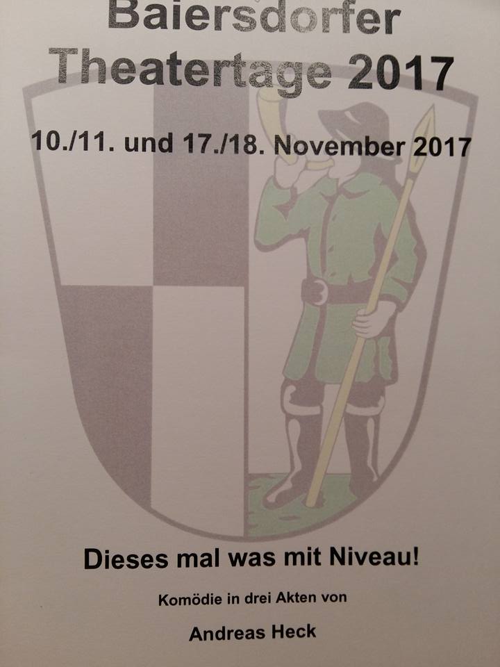 Plakat Baiersdorfer Theatertage "Dieses Mal was mit Niveau"