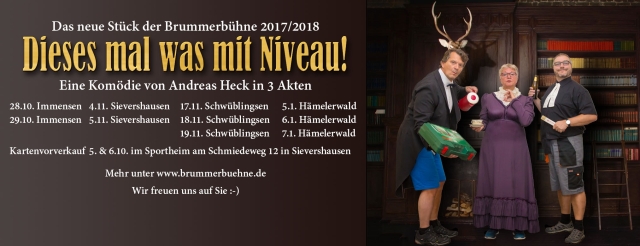 Plakat der Brummerbuehne zu "Dieses mal was mit Niveau"