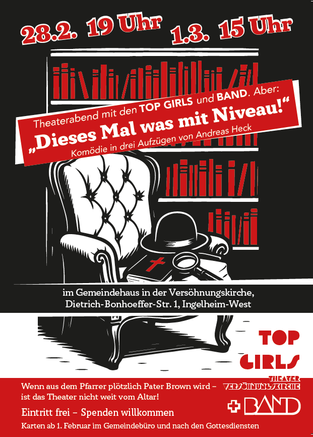 Plakat der Top Girls Ingelheim zu "Dieses Mal was mit Niveau!"