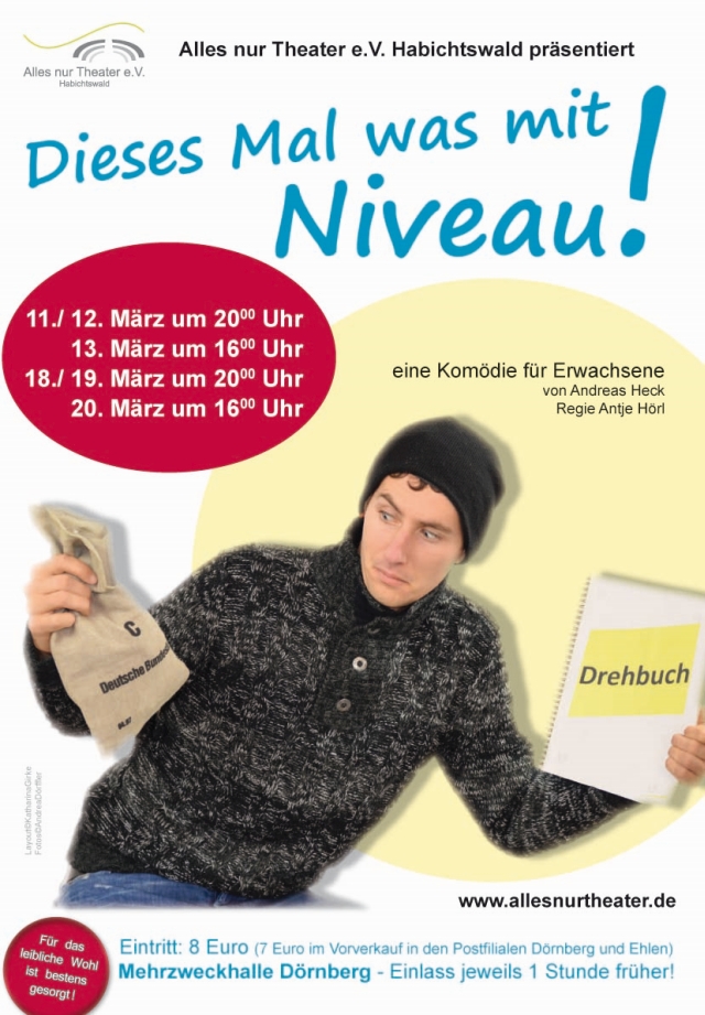 Plakat zu Dieses mal was mit Niveau von Alles nur Theater e.V. Habichtswald