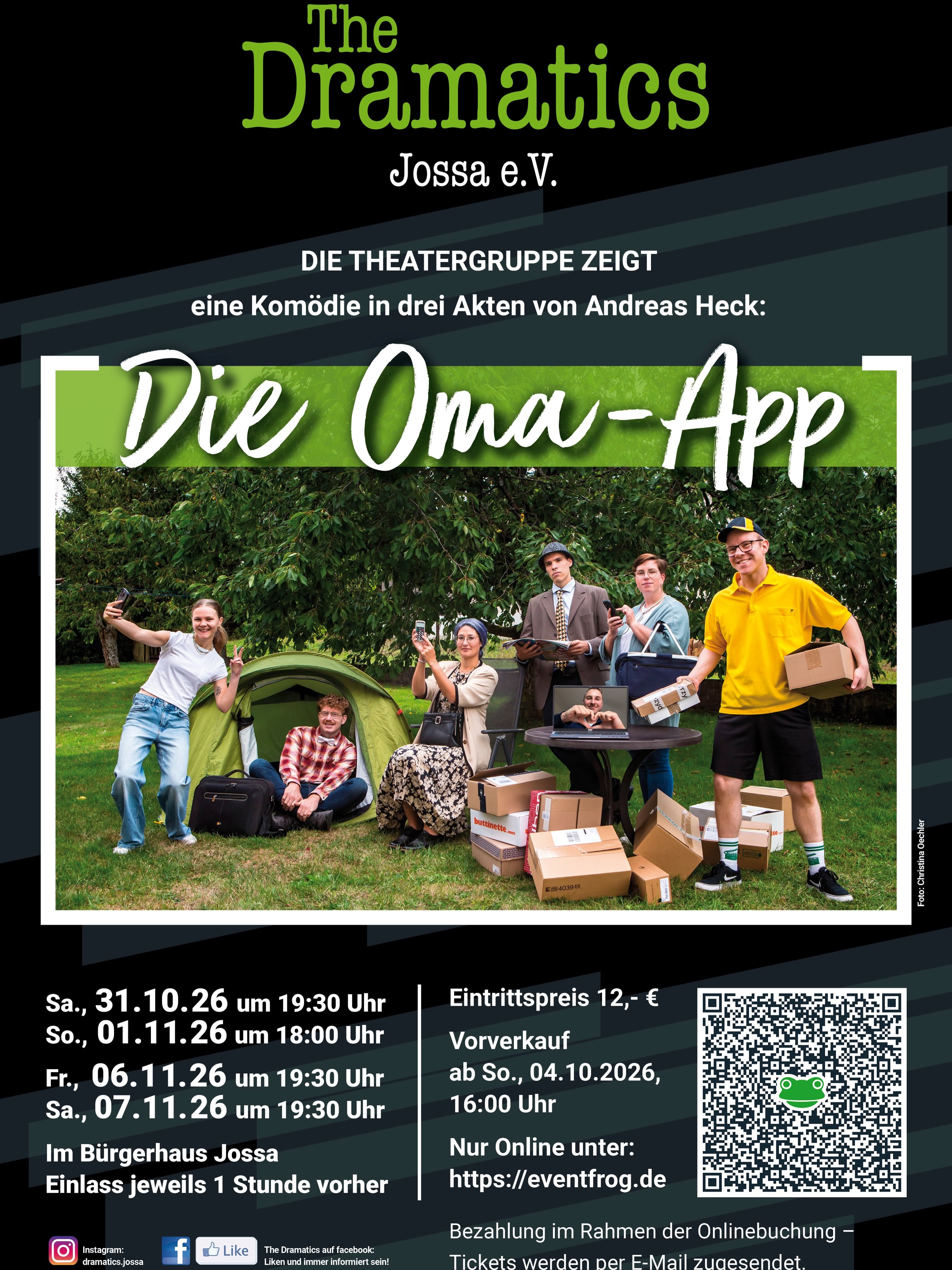 Plakt von The Dramatics Jossa zu "Die Oma - App"