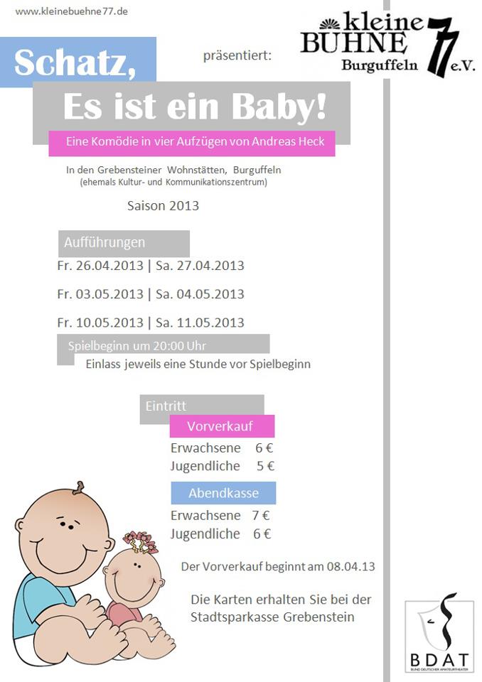 Plakat der kleinen Bühne 77 zu "Schatz, es ist ein Baby!"