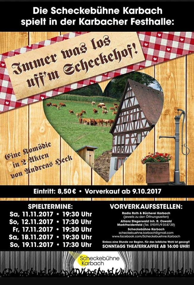 Plakat der Schekcebuehne Karbach zum Wellnesshof