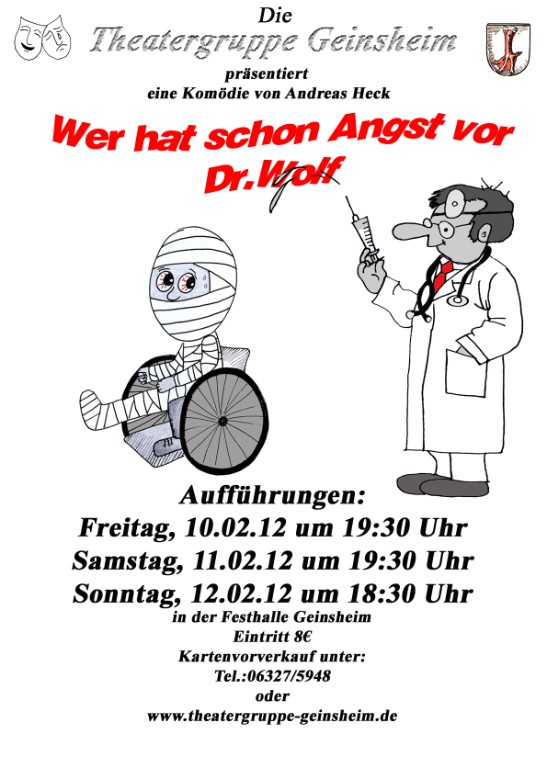 Plakat zu Doktor Wolf in Geinsheim