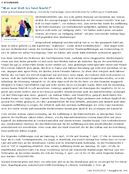 Grossenheidorn-Nacht-Presse